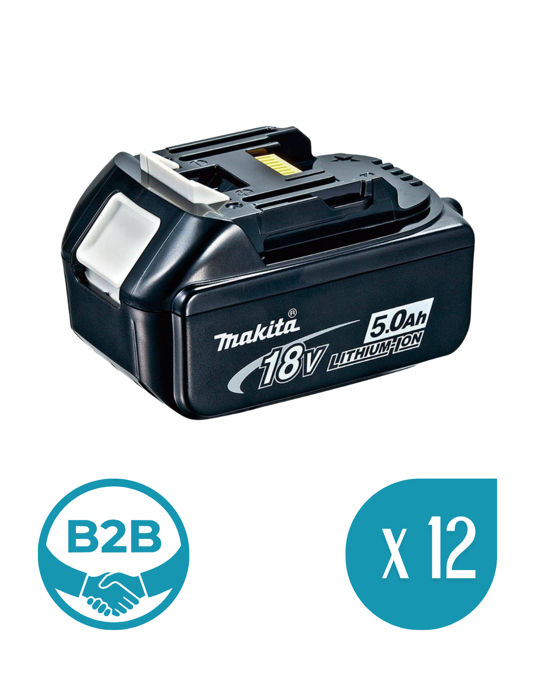 Pack Mit 12 Batterien Makita Bl1850 (18v - 5,0 Ah)