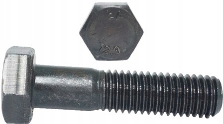 M16x120 Sechskantschrauben 12,9 Mm, Schwarz, Din 931, 25 Stück