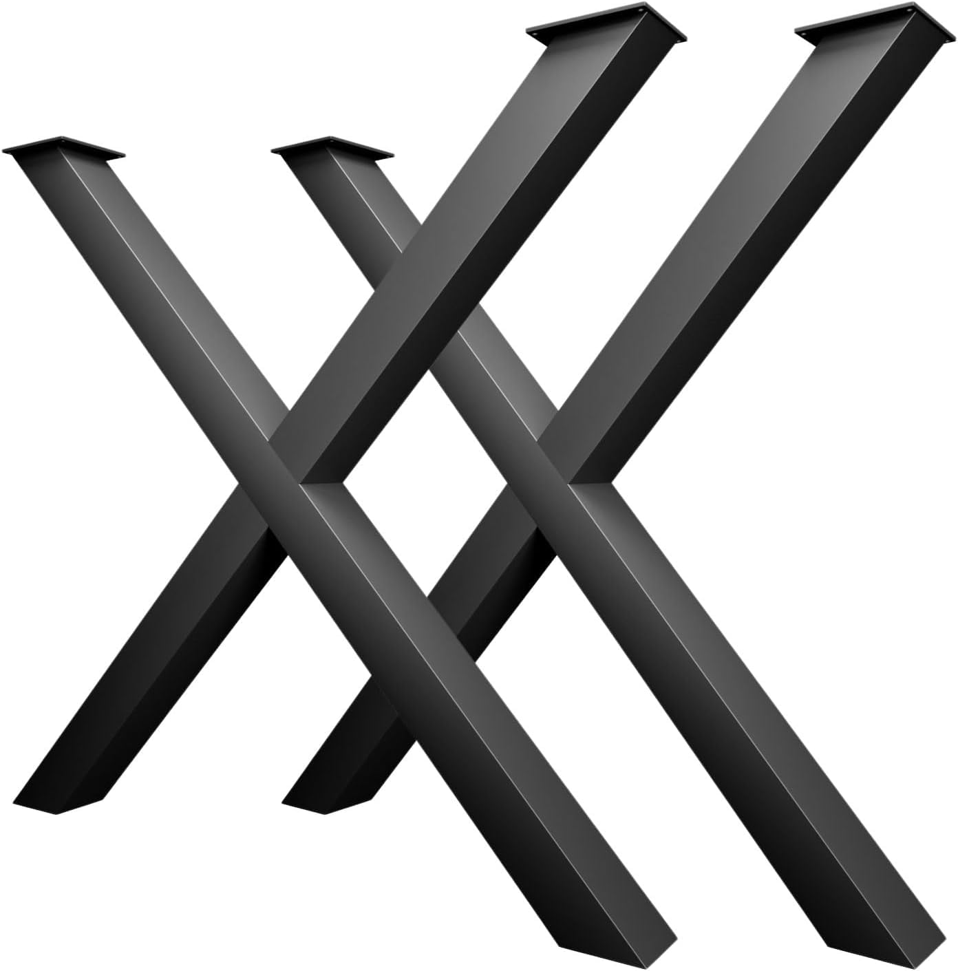 Cm Furniture 2 Stück Schwarze Metall-tischbeine, Höhe 40 Cm, Breite 43 Cm, Tischfuß, X-förmige Stahlbeine, Einfache Selbstmontage, Geeignet Für Bank, Esszimmertisch, Couchtisch, Gartentisch