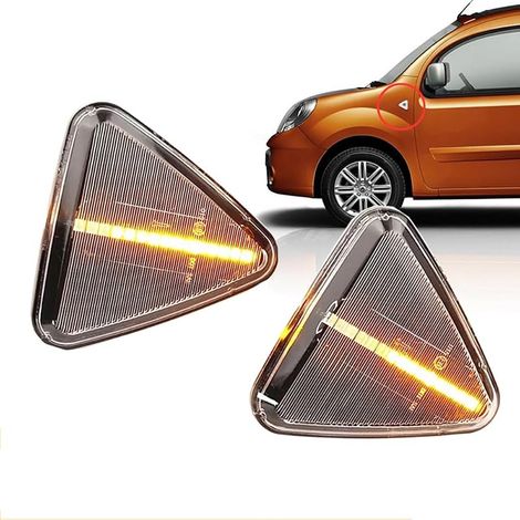 Led-seitenblinker Für Renault Lt Kangoo Ii (2008–2013), Getönte Und Schwarze (kristalline) Gläser
