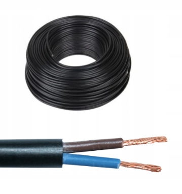 Omy 2x0,75 100m Schwarzes Elektrokabel