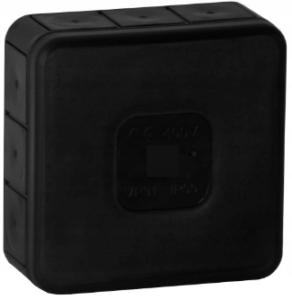 Hermetisch Dichtes Aufputzgehäuse 85x85x37mm Schwarz