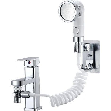 Handbrause Für Waschbecken, Verstellbares Brauseset Für Badezimmerarmatur, Handbrause Mit Schnellanschluss, Abnehmbarer Schlauch, Handbrause Zum Haarewaschen Und Baden Von Haustieren