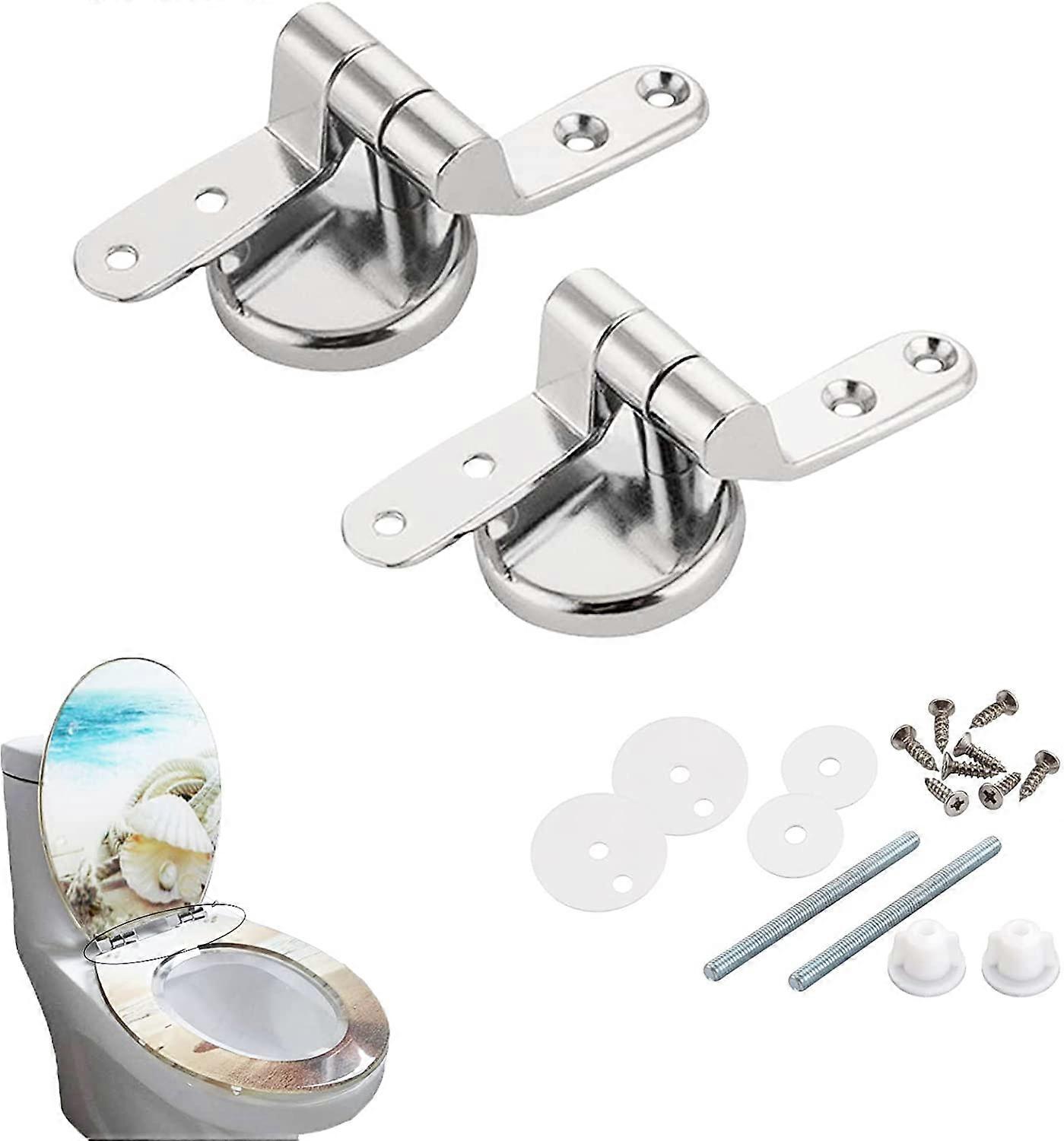 Auswechselbare Wc-sitzscharniere, Langlebige, Verchromte Wc-sitzbeschläge, Feste Wc-sitzkomponentenmontage – Aus Zinklegierung.
