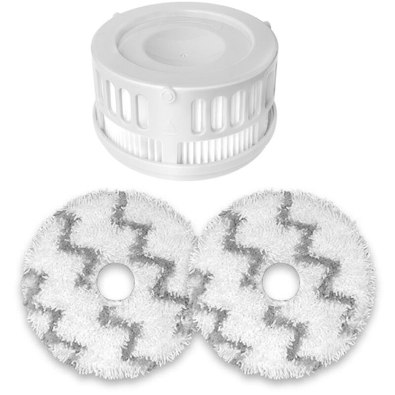 K10 Pro Beutelloser Staubsauger 3-teiliges Ersatzteilset – Hepa-filter, Waschbarer Mikrofaser-mopp