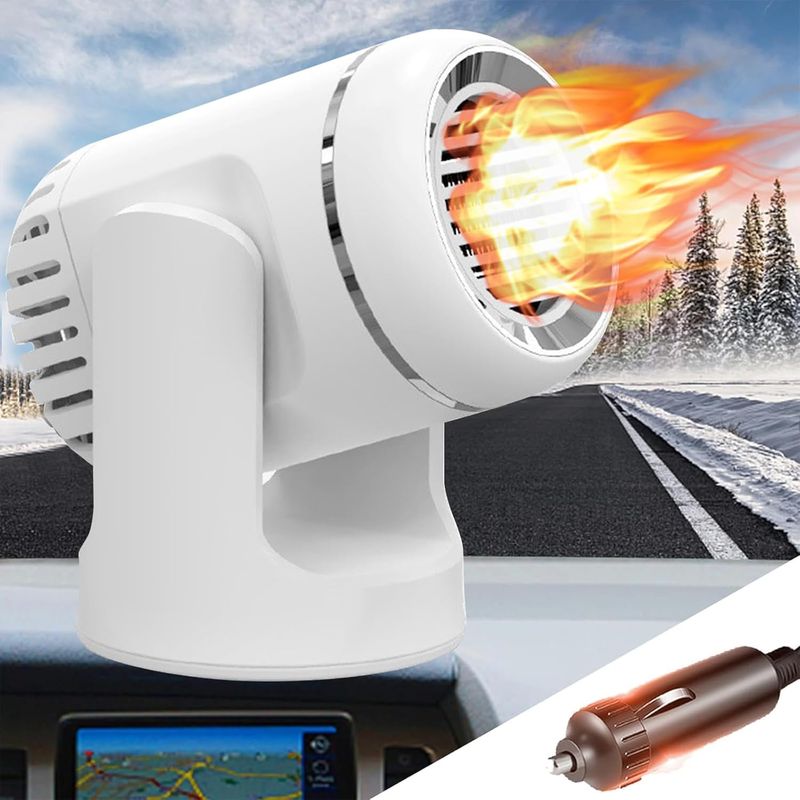 Tragbares Autoheizgerät Und -enteiser, 12 V 200 W, Geeignet Für Pkw Und Lkw, Verfügt Über Eine Zwei-in-eins-heiz- Und Schnellkühlfunktion Und Kann Zum Enteisen Von Autoscheiben Verwendet Werden.