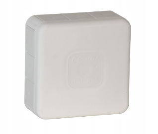 Hermetisch Dichtes Aufputzgehäuse 85x85x37mm Weiß