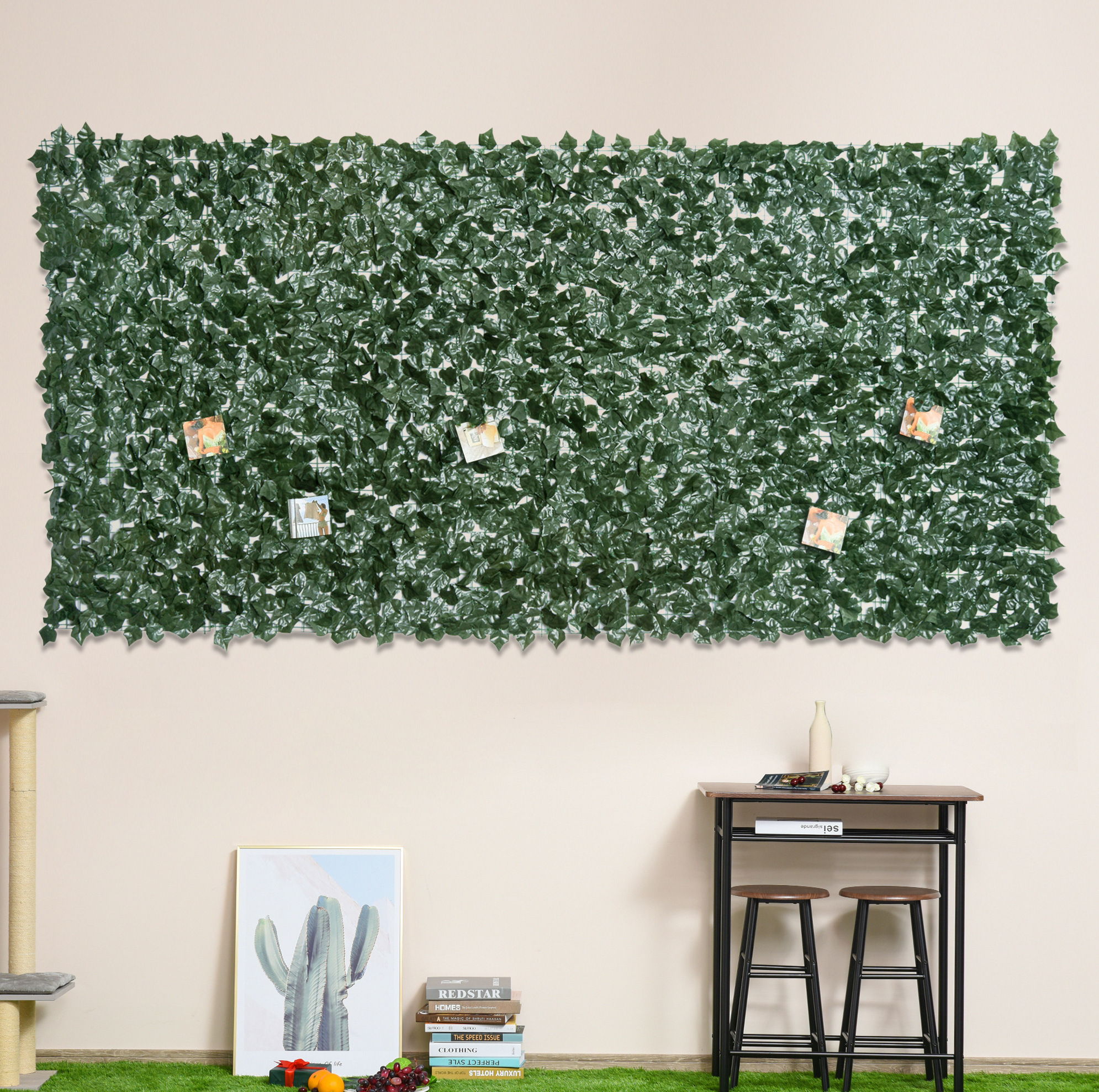 Künstliche Sichtschutzhecke 300 X 150 Cm Dunkelgrün Okwish