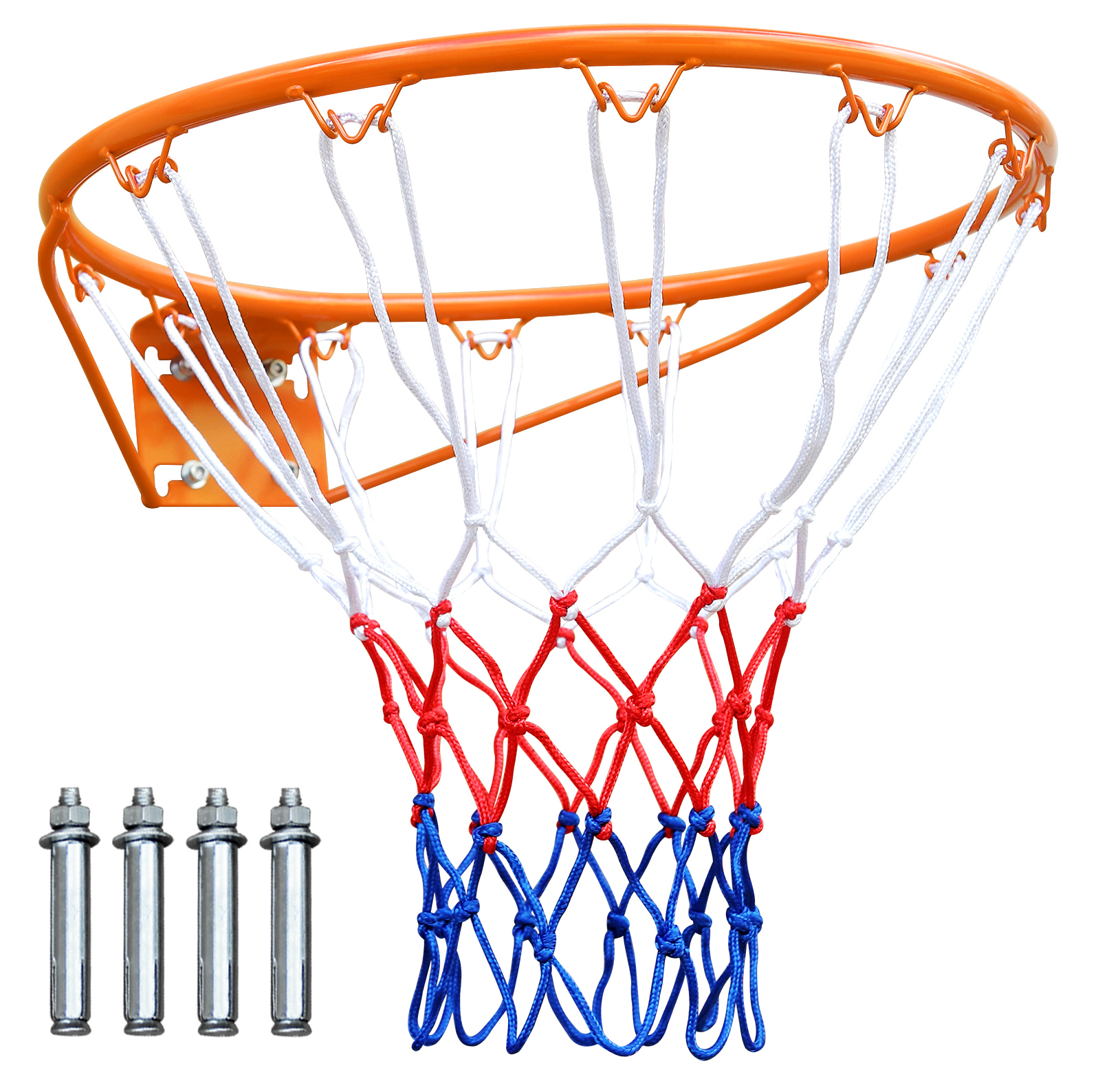 Basketballkorb Ersatzring 45,72 Cm Aus Karbonstahl Mit Nylonnetz Orange