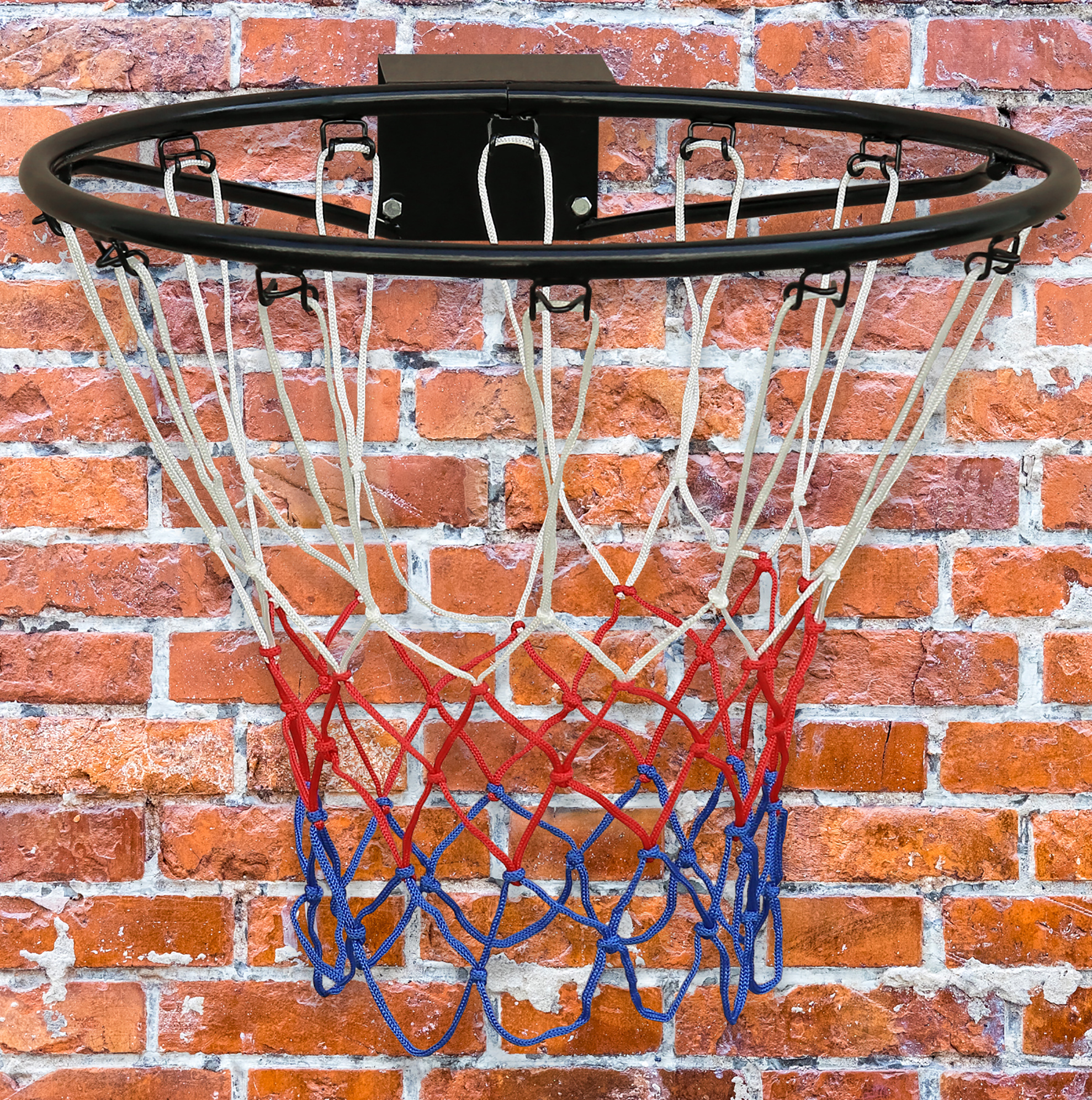 Wand-basketballkorb 45 Cm Aus Stahl Mit Nylonnetz Schwarz