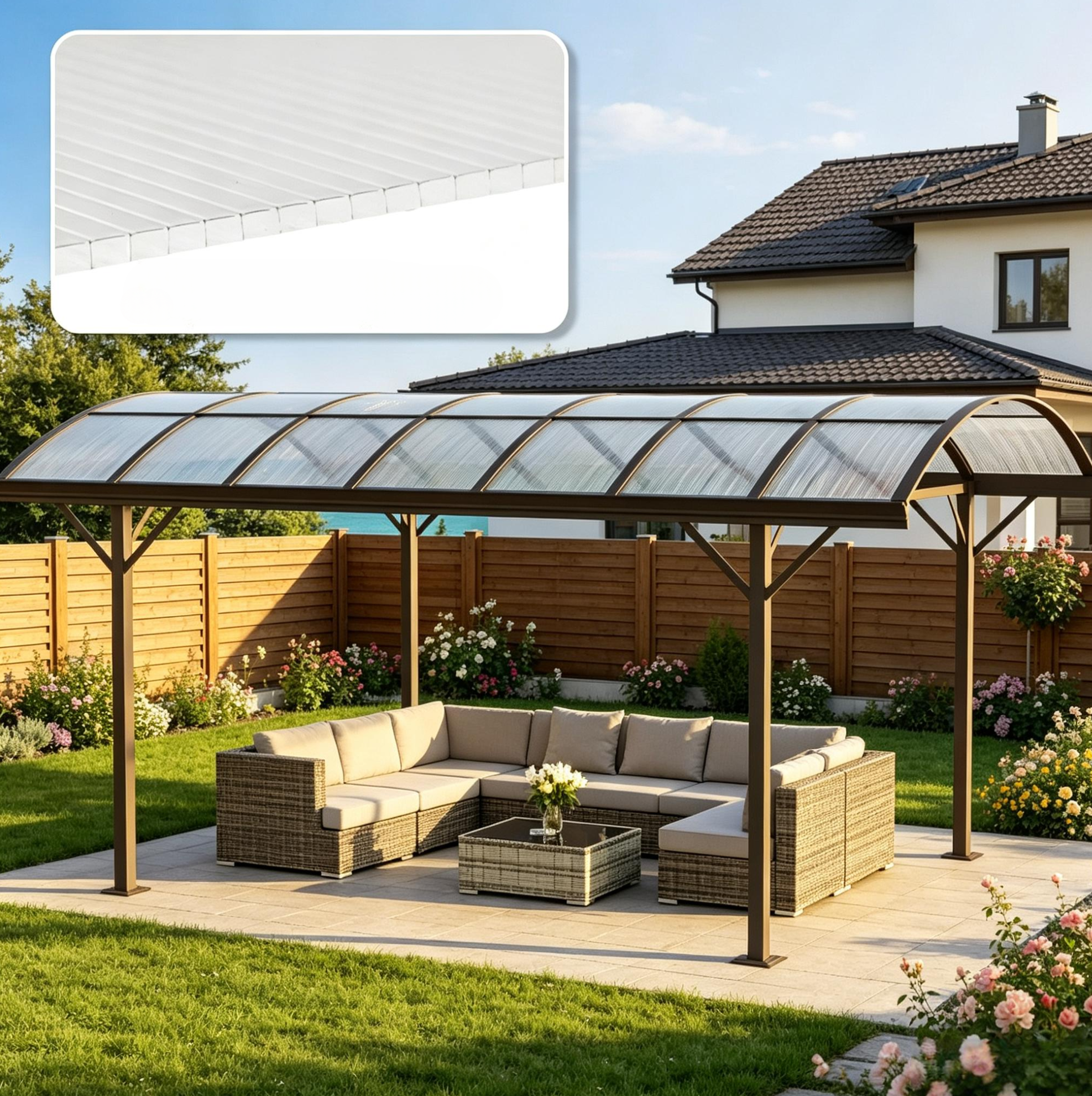 Transparente Polycarbonat-doppelstegplatten 120 X 60 Cm 4 Mm 10 Stück Okwish