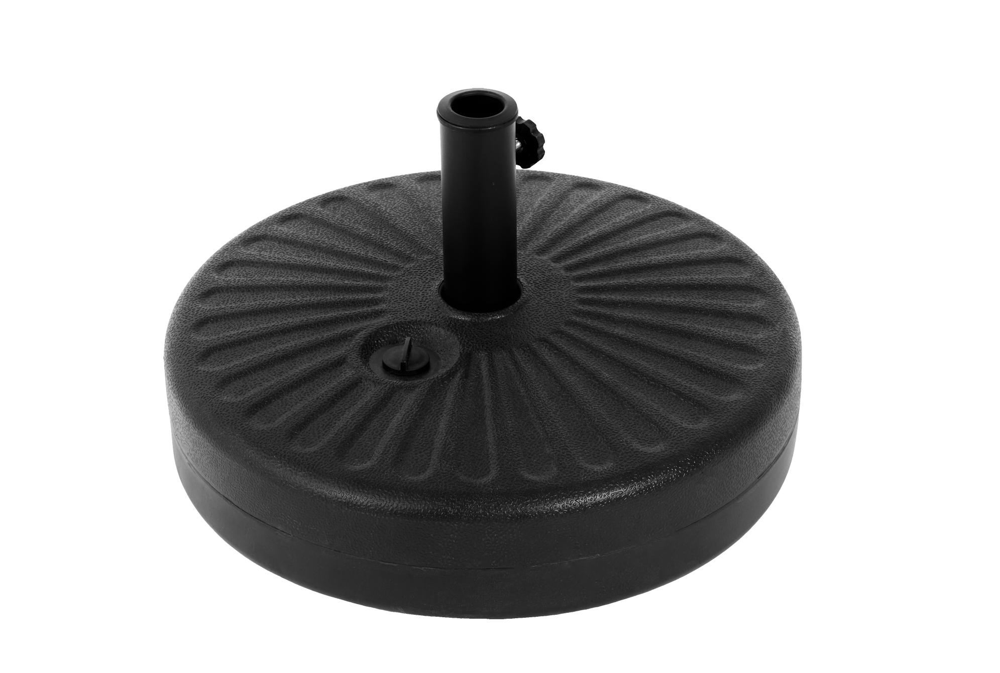 Runder Befüllbarer Hdpe-sonnenschirmständer 49,5 Cm Schwarz Okwish