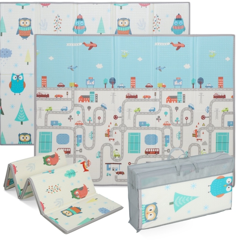 Okwish Kinder-spielmatte Aus Rutschfestem Schaumstoff, 1,5 Cm, Faltbar, 200 X 150 Cm