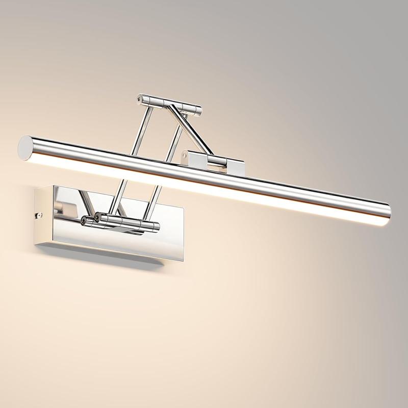 Led-badezimmerspiegelleuchte, 40 Cm, 12 W, 970 Lm, Drehbar, Schutzart Ip44, Chrom