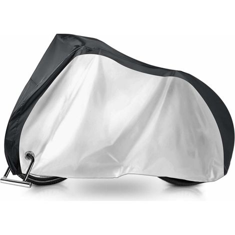 Fahrradabdeckung, Wasserdichte Schutzhülle, Staubdicht, Uv-schutz, Regenschutz Für Rennräder, 200 X 70 X 110 Cm – Silber & Schwarz