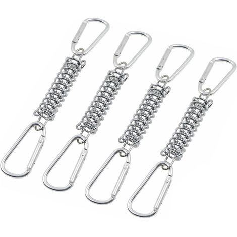 Set Mit 4 Sonnensegelbefestigungen, Federschlaufen-spannvorrichtungen Für Markisen, Spannfedern Mit Haken, Spannfedern Aus Edelstahl, Geeignet Für Campingzelte Im Freien
