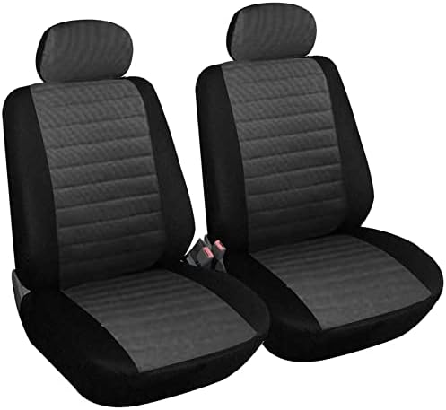 2-teiliges Autositzbezug-set, Polyester-autositzbezug, Grau Scsc0035