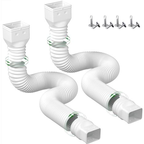 Flexible Fallrohrverlängerung, Ausziehbare Dachrinnenverlängerung Für Regenwasserableitung, Verstellbares Abflussrohr, Dachrinnenverlängerungsset Für Garten Und Dach, Farbe Nr.