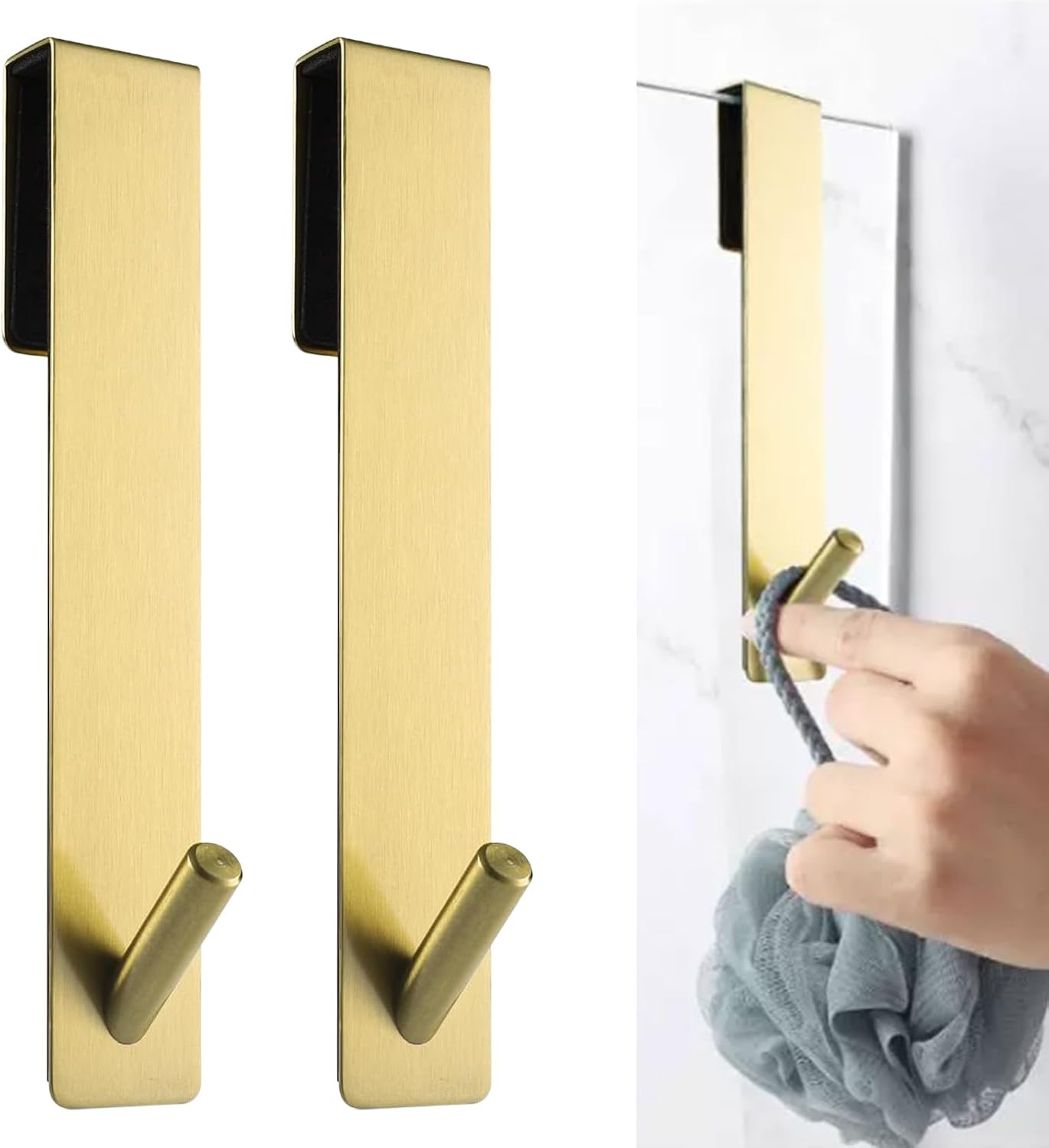 Duschtürhaken, Handtuchhaken Ohne Bohren, 2 Stück