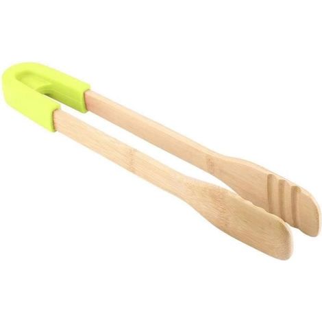 1 Hölzerne Grillzange Mit Kratzfesten Spitzen, Buffetzange, Ideal Für Steaks, Brot Und Salate