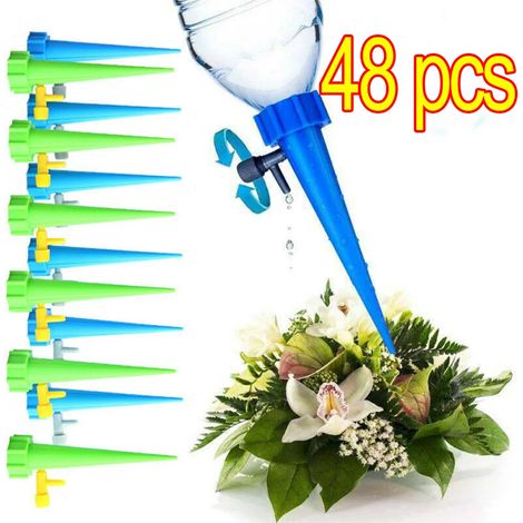 (48-teiliges, Grünes) Automatisches Tropfbewässerungssystem Für Gartenpflanzen, Automatische Bewässerungssets Für Gartenpflanzen, Einsteckbare Bewässerungsvorrichtungen