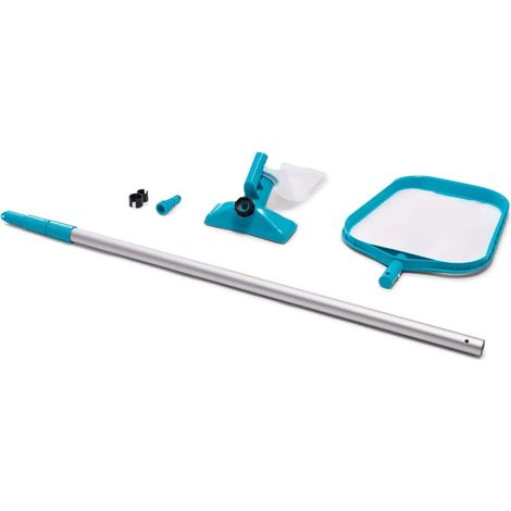 Schwimmbadpflegeset – Teleskopstange, 239 Cm Lang – Austauschbare Saug- Und Skimmerköpfe