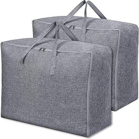 2er-set, Dicke Aufbewahrungsbeutel Für Bettdecken Und Kleidung Unter Dem Bettaufbewahrungstasche Für Bettdecken Mit Verstärktem Griff Für Bettdecken, Decken, Kissen Und Jacken, 60 X 45 X 26 Cm