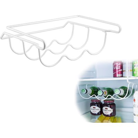 Universeller Flaschenhalter Für Den Kühlschrank – Hängeregal Für 3 Flaschen – Maße: 330 X 310 X 115 Mm – Material: Weißblech – Hklffja