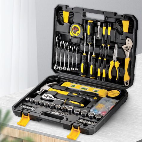 108-teiliges Multifunktionswerkzeug-set – Werkzeuge Aus Verchromtem Stahl – Schraubenschlüssel, Schraubendreher, Hammer, Zange – Für Heimwerkerarbeiten