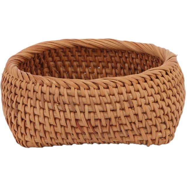 Handgeflochtener Aufbewahrungskorb Aus Rattan, Eleganter Organizer Für Teeservice Und Geschirr.