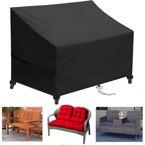 Schutzhülle Für Eine 2-sitzer-gartenbank – Wasserdichtes 210d Oxford-gewebe – Maße: 134 X 66 X 66–89 Cm – Uv- Und Reißfest