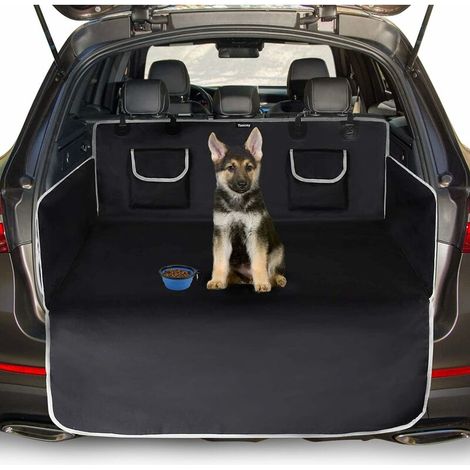 Kofferraummatte Für Hunde – Wasserdichtes Und Rutschfestes 600d Oxford-gewebe – 185 X 105 Cm, 11 Klettverschlüsse + Napf Inklusive