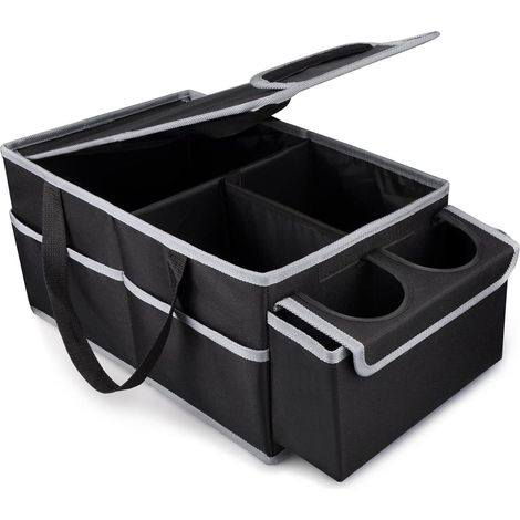 Faltbarer Auto-organizer – Wasserdichtes Oxford-gewebe – Mehrere Fächer Für Spielzeug Und Bücher – Befestigung Am Sicherheitsgurt