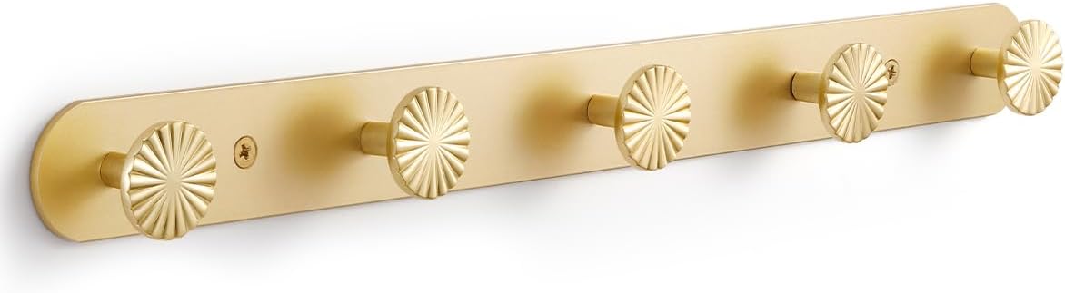 Wandgarderobe Aus Goldfarbenem Messing Für Badezimmer, Wandhaken Zum Aufhängen Von Bademänteln Und Mänteln, Auch Für Küche Geeignet, Dekorativ, Aus Zinklegierung
