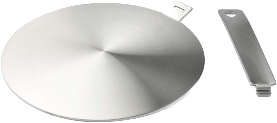 Runzi Induktionsadapter, Induktionskochfeld-konverterscheibe, Wärmeverteilungsplatte, Mit Abnehmbarem Griff Und Sockel (14 Cm)