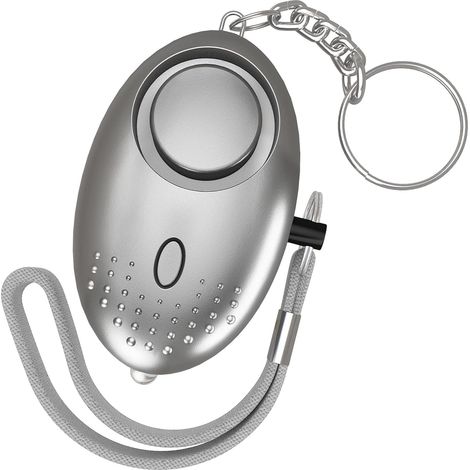 130 Db Personenalarm (silber), Notfall-selbstverteidigungsalarm Mit Led-licht Für Die Sicherheit Von Frauen, Mädchen Und Älteren Menschen, Lila (batterien Enthalten)