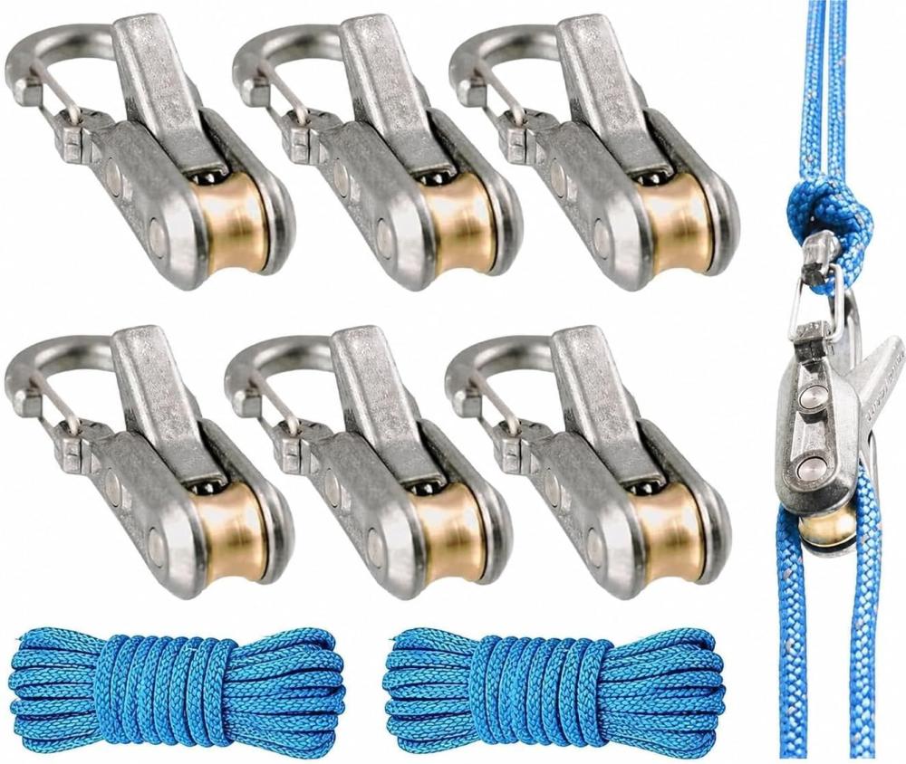 Seilspanner-set Mit Klemmbacken, 6-teilig, Inklusive 2 Reflektierenden Paracords