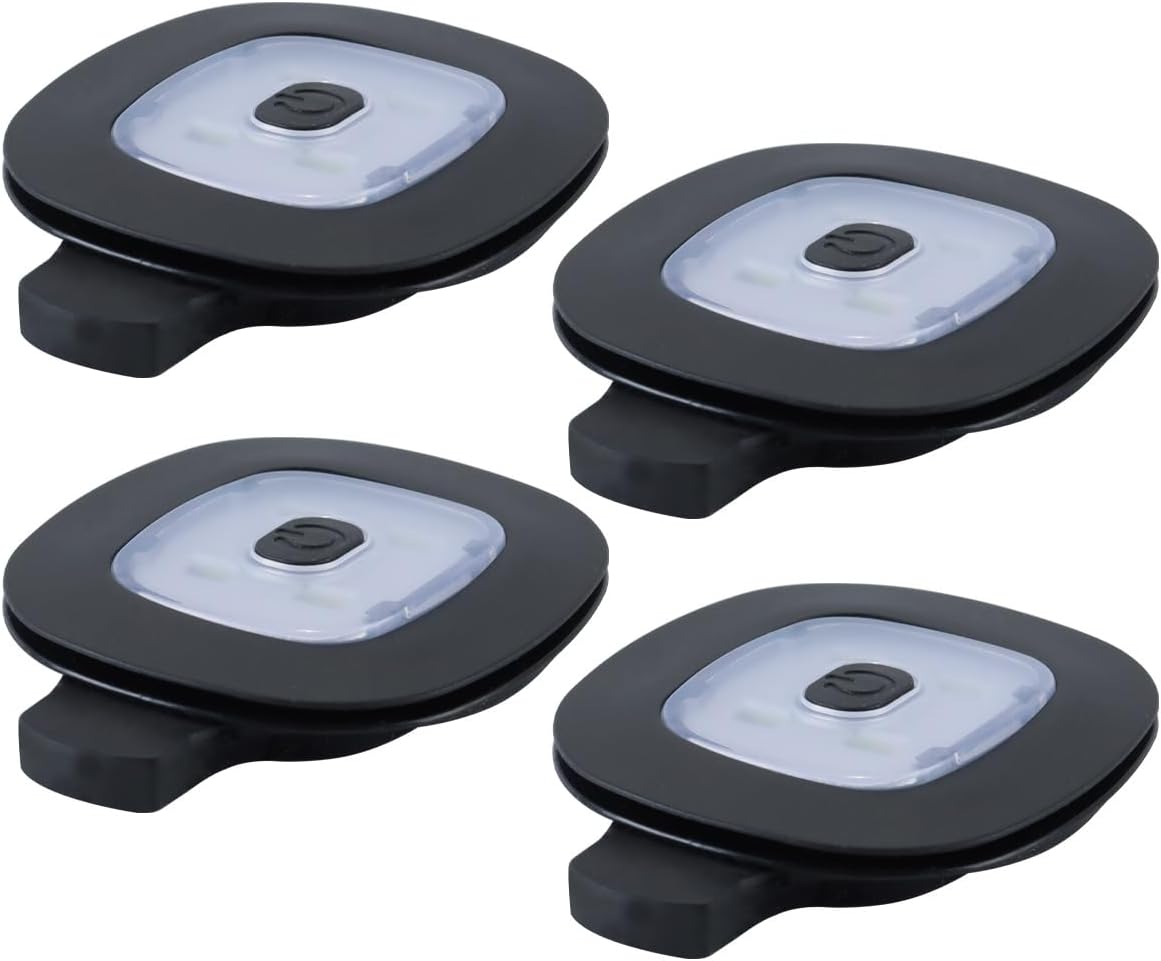 Set Mit 4 Wiederaufladbaren Usb-stirnlampen Für Hüte, Austauschbare Stirnlampen, Für Alle Hutarten.