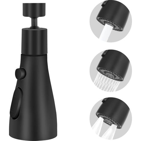 Küchenarmatur-luftsprudler, 360° Drehbarer Küchenspülen-brausekopf, 3 Sprühmodi, Adapter Für Fm22-verlängerung