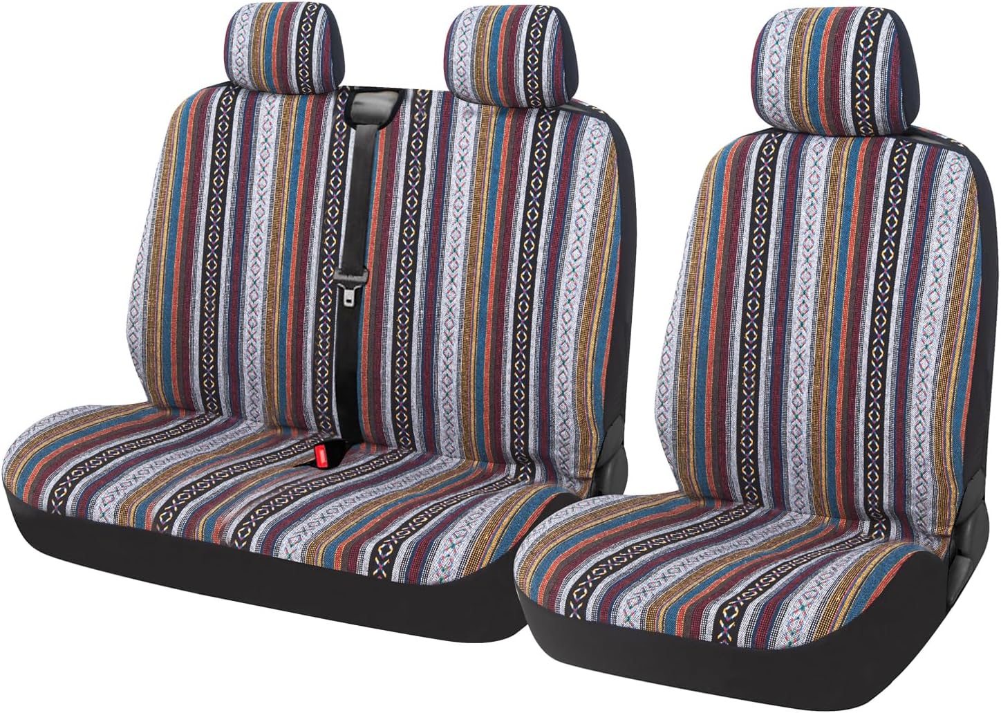 Baja Bunte Universal-sitzbezüge, Für Lkw, Transporter, Bus, Mit 2 Fahrgastsitzen (2+1)
