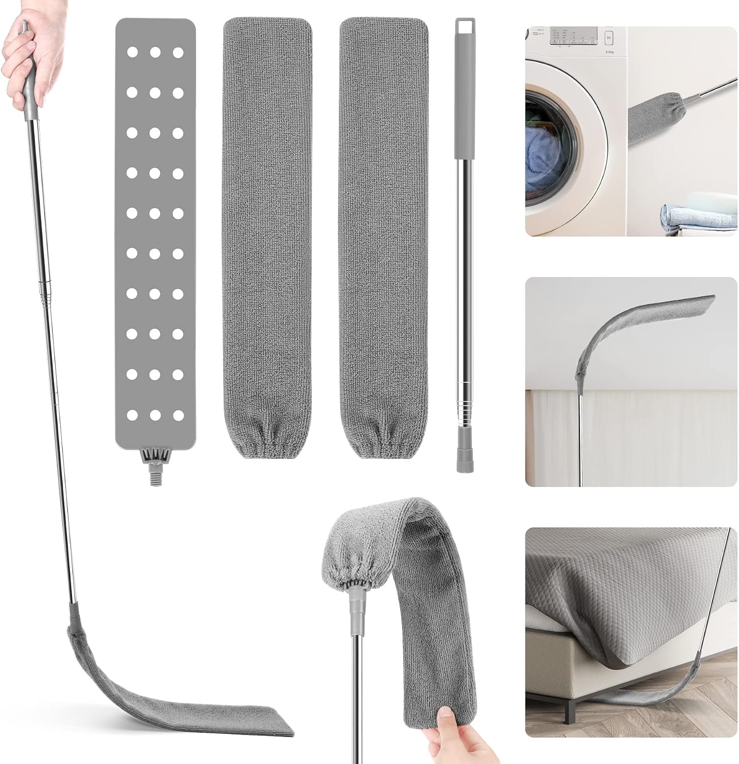 Teleskop-mikrofaser-staubwedel, Ausziehbarer Fugenreiniger, Ausziehbares Staubreinigungswerkzeug Für Sofa, Bett, Möbel, Fußböden Und Haushaltsstaub