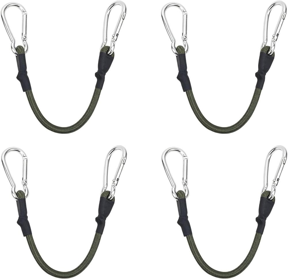 4 Stück Elastische Bungee-seile Mit Karabinerhaken, 30 Cm, 8 Mm, Robustes Gummiseil Zum Sichern Von Campingausrüstung, Planen, Fahrrädern Und Gepäck