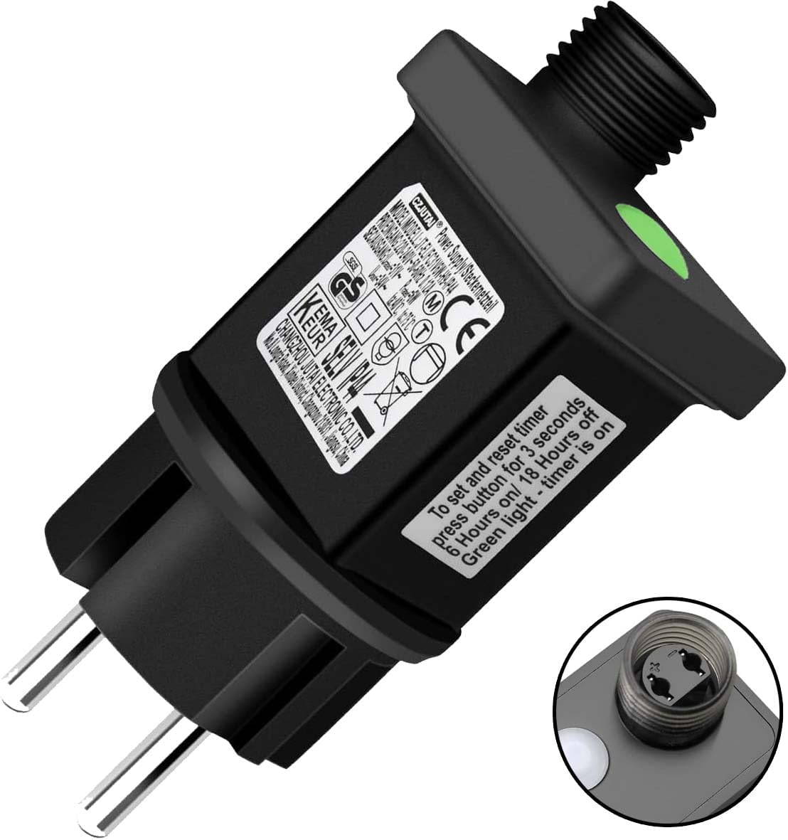 31v 6w Wechselstrom-lichterkette Mit Blinklicht, 9 Blinkmodi, Timerfunktion, Wasserdichter Led-transformator Für Weihnachtsbeleuchtung, Lichterketten Und Lichtervorhänge