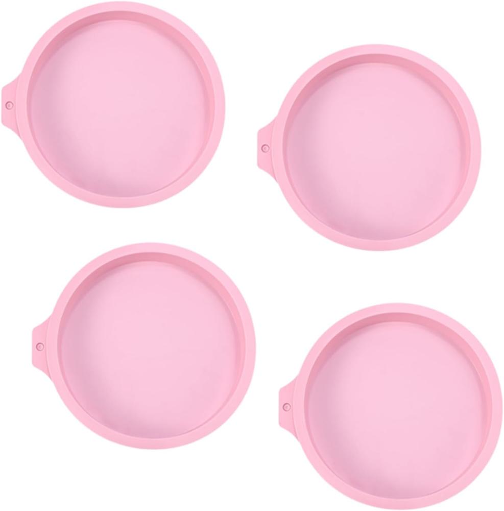 Set Mit 4 Silikon-schichttortenformen, 15 Cm, Runde Silikon-kuchenform, Antihaftbeschichtete Backform Für Kuchen