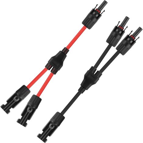 Mm² 8 Awg Solarmodul-y-kabel Mc4 Stecker/buchse (mmf/ffm) Professionell Wasserdicht Ip67 Für Photovoltaik-pv-module Und Solarpaneele Rot Und Schwarz