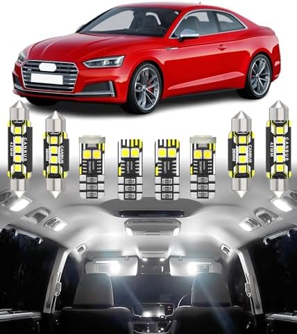 Led-innenraumbeleuchtungsset Für Audi A5 S5 Rs5 8b 8ta 8t3 Coupé Sportback 2007–2016, 6000k Weiße Innenbeleuchtung, 21-teilig