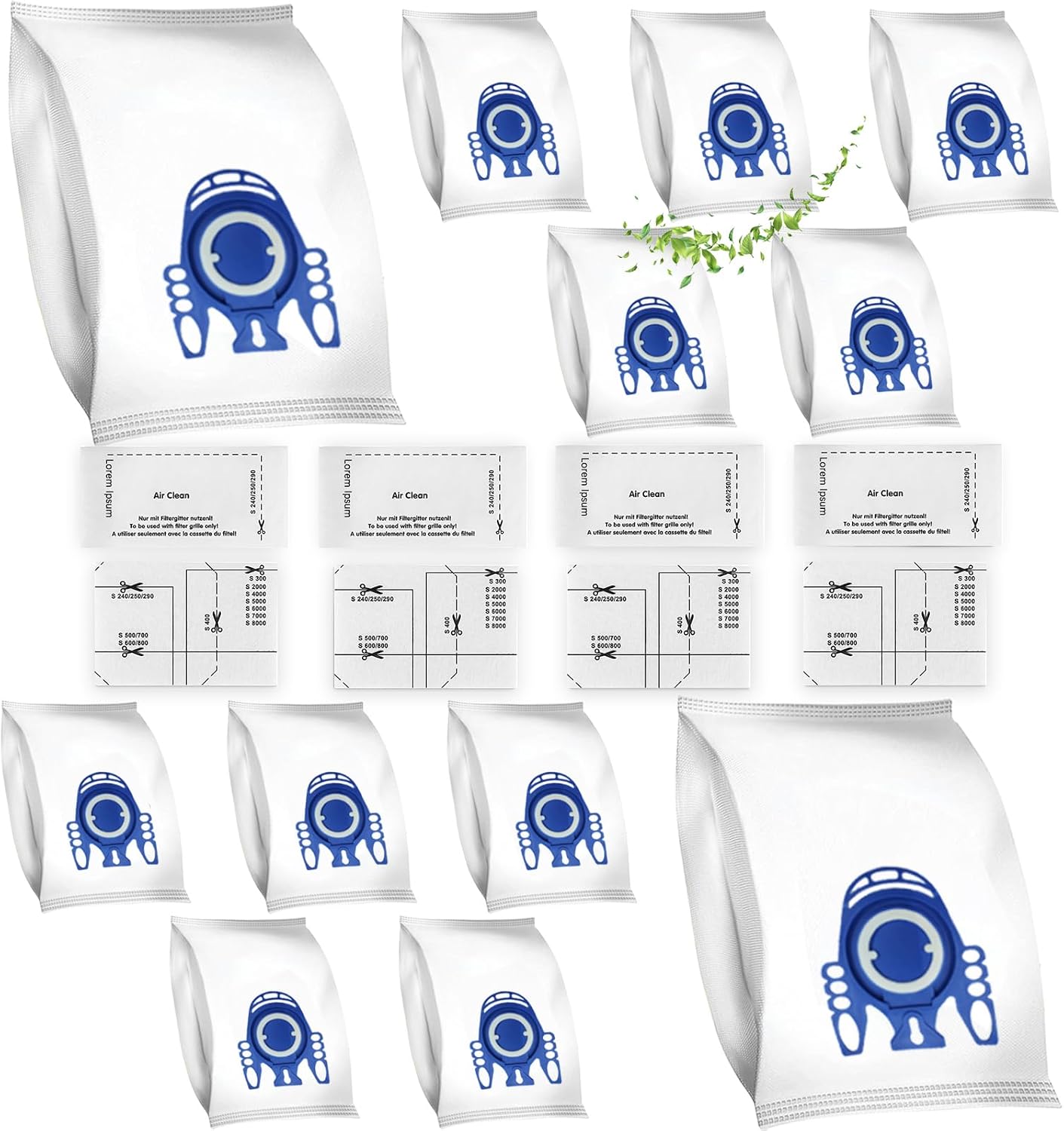 12 Staubsaugerbeutel Für Miele Gn 3d Classic C1 Complete C2 C3, S2000, S5000 Und S8000 Serien-staubsauger + 8 Filter