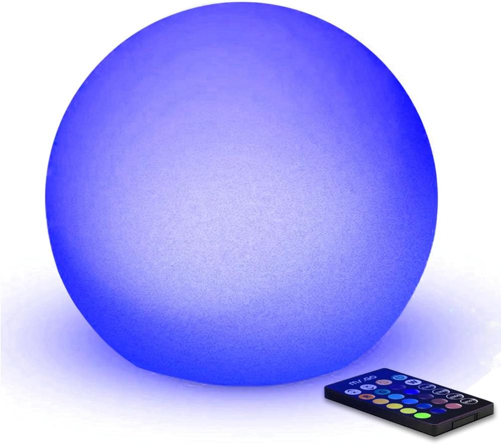 6-zoll-led-nachttischlampe Mit Wiederaufladbarer Kugelform, Rgb-farbwechsel-stimmungslampe Mit Fernbedienung