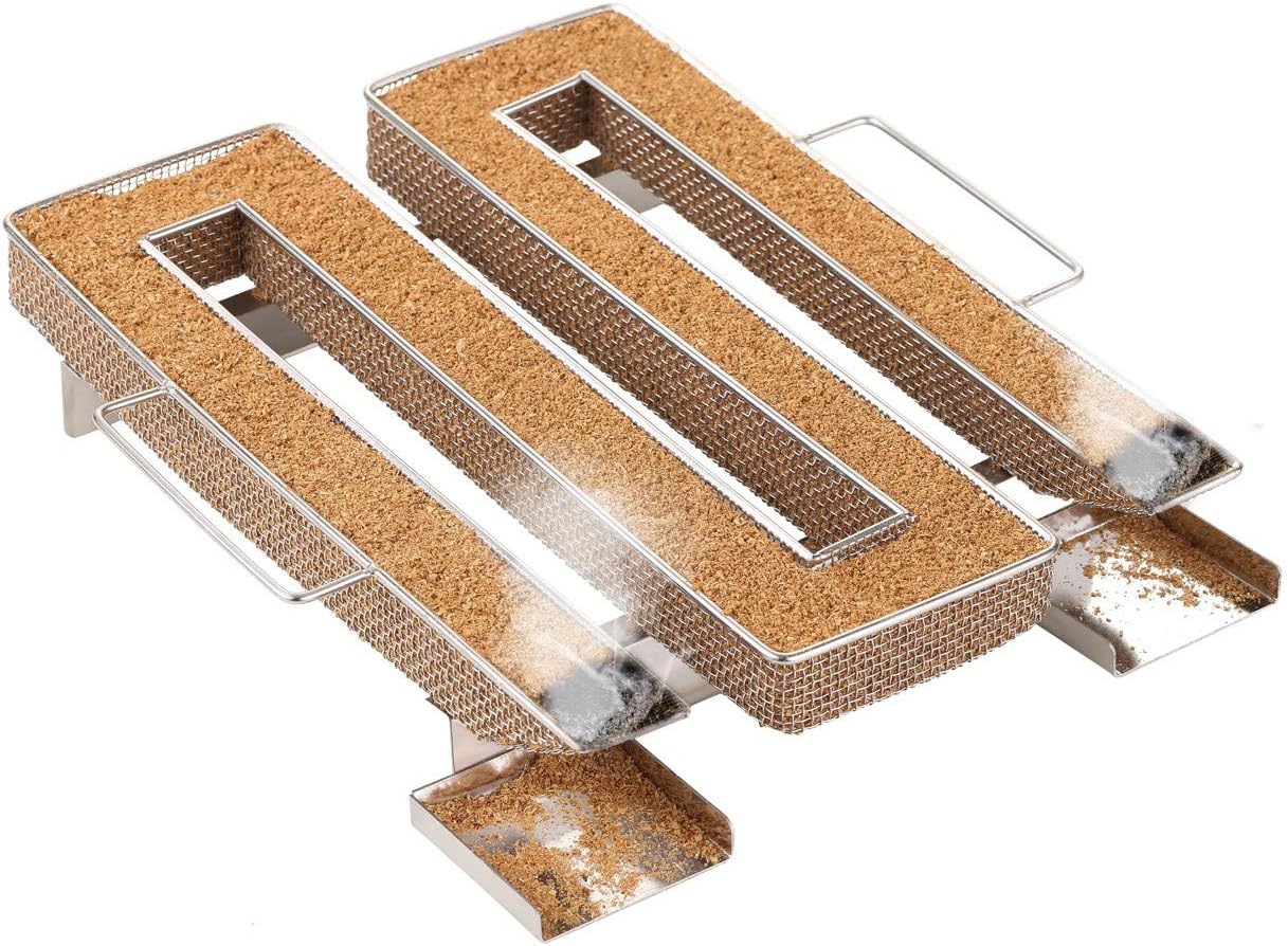 Kaltrauchgenerator Aus Edelstahl, Räucherofen Für Fisch Und Fleisch Zum Grillen Mit Reinigungsbürste, Quadratisch