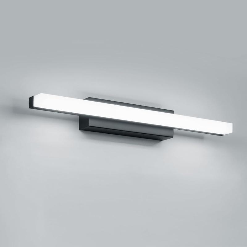 40 Cm Led-wandleuchte Mit Spiegelfunktion, Kaltweiß (6000 K), 8 W, 800 Lm, Schutzart Ip44, Schwarz